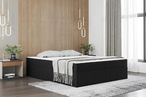 Čalúnená jednolôžková posteľ UZMA - 120x200, čierna
