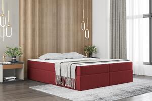 Čalúnená jednolôžková posteľ UZMA - 120x200, červená