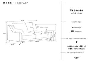 Béžová Dvojmiestna pohovka Freesia 150 × 94 × 90 cm MAZZINI SOFAS