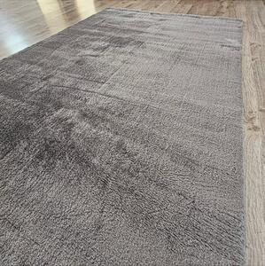 Sivý plyšový koberec Plush Deluxe – vysoký vlas 30 mm Rozmer: 50x80 cm