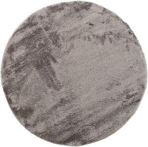 HU Okrúhly Sivý koberec Plush Deluxe Rozmer: 60x60 cm
