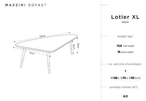 Odkladací stolík Lotier 128 × 70 × 38 cm MAZZINI SOFAS
