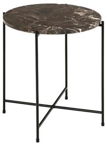 PRÍRUČNÝ STOLÍK, hnedá, tmavohnedá, kameň, 42/42/45 cm - Online Only obývacie izby, Online Only