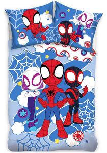 Mikroplyšové posteľné obliečky Spidey a jeho úžasní priatelia - 70 x 90 cm + 140 x 200 cm, zipsové zapínanie