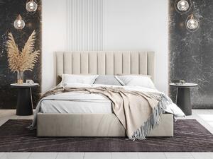Čalúnená manželská posteľ 180x200 SELHOM - béžová