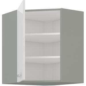Horní kuchyňská skříňka rohová výška 72 cm GOREN - Bílá lesklá