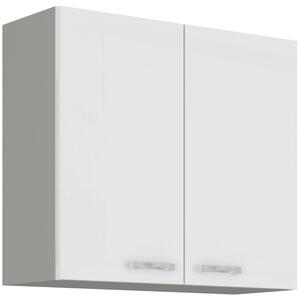 Kuchyňská skříňka závěsná 80 cm 07 - HULK - Bílá lesklá