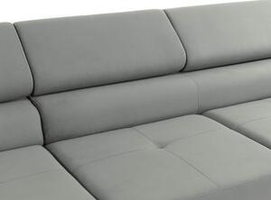 Rohová sedačka na každodenné spanie LABUS MINI - svetlá šedá, ľavý roh