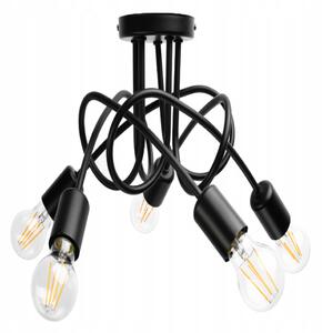 BERGE LOFT 5x E27 zavinovacia závesná lampa