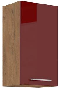 Horní závěsná skříňka do kuchyně 40 x 72 cm LOUSIE - Černá / Dub artisan