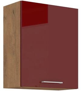 Samostatná kuchynská skrinka horná 60 cm 04 - HULK - Červená lesklá