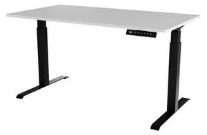 Výškovo nastaviteľný písací stôl HUTTO 2 - čierny / biely