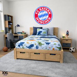 100x100cm Logo FC Bayern München - textilná nálepka na stenu Veľkosť: 100 cm