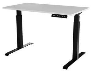 Výškovo nastaviteľný písací stôl HUTTO 1 - čierny / biely