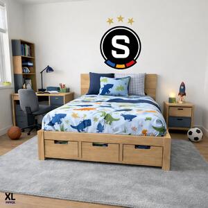100x100cm Logo AC Sparta Praha - textilná nálepka na stenu Veľkosť: 60 cm