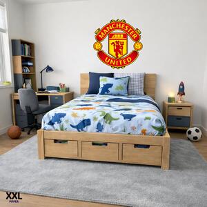 100x100cm Logo Manchester United FC - textilná nálepka na stenu Veľkosť: 100 cm