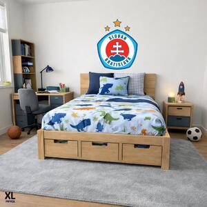 100x100cm Logo ŠK Slovan Bratislava - textilná nálepka na stenu Veľkosť: 60 cm