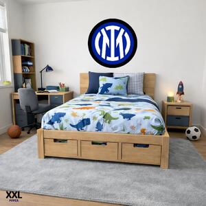 100x100cm Logo Inter Miláno - textilná nálepka na stenu Veľkosť: 100 cm