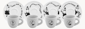 Porcelánové šálky na kávu Carosello, 4 ks