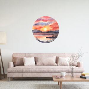100x100cm Západ slnka - textilná nálepka na stenu Veľkosť: 60 cm