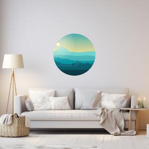 100x100cm Východ slnka - textilná nálepka na stenu Veľkosť: 60 cm