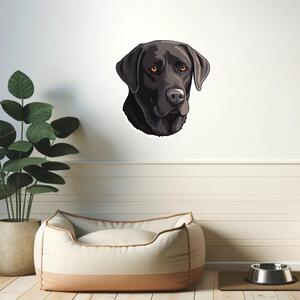 60x60cm Nálepka Čierny Labrador Veľkosť: 60 cm