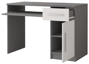 Praktický písací stôl OLEG - šedá / biela