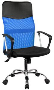 Ak furniture Kancelárska stolička FULL na kolieskach modrá/čierna
