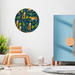 100x100cm Tigre v džungli - textilná nálepka na stenu Veľkosť: 60 cm