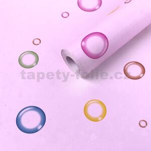 Samolepiace tapety 45 cm x 10 m IMPOL TRADE 9017 farebné bubliny samolepiace tapety