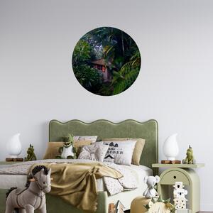 100x100cm Dom v korunách stromov - textilná nálepka na stenu Veľkosť: 60 cm