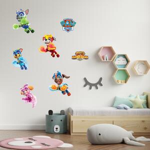 60x70cm PAW Patrol - Mighty Pups - nálepka na stenu