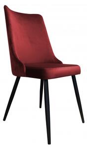 Červená jedálenská stolička Sunny čierne nohy