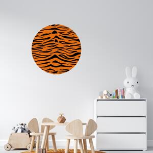 PIPPER. Kruhová samolepka na stenu "Tigrí vzor" Veľkosť: 60 cm
