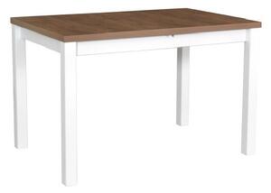 Jedálenský stôl LEON 5 - gaštan / biela