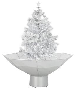 Snežiaci vianočný stromček dáždnikovým podstavcom biely 75 cm