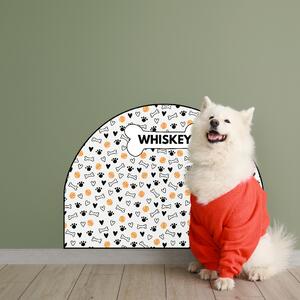 120x96cm Ochranná textilná nálepka na stenu - Oblúk - Loptičky Veľkosť: 83x60cm, Motív: s menom