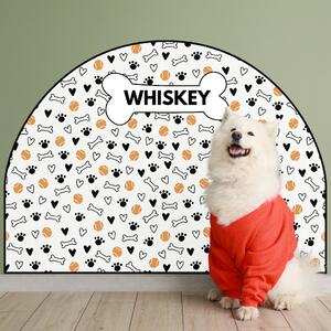 120x96cm Ochranná textilná nálepka na stenu - Oblúk - Loptičky Veľkosť: 120x96cm, Motív: s menom