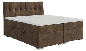 Jednolôžková posteľ Boxspring 120 cm Driny (karamelová) (s matracom a úl. priestorom). Vlastná spoľahlivá doprava až k Vám domov. 1043357