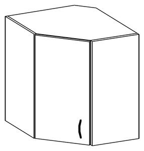 Horní kuchyňská skříňka rohová výška 72 cm LOUSIE - Černá / Dub artisan