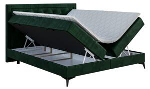 Kontinentálna posteľ 140 cm Dustin (tmavozelená) (s matracom a úl. priestorom). Vlastná spoľahlivá doprava až k Vám domov. 1043362