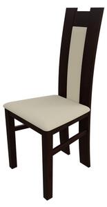 Jedálenská stolička MOVILE 18 - orech / béžová ekokoža