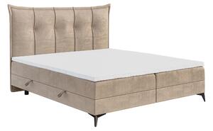 Manželská posteľ Boxspring 180 cm Foxtrot (svetlobéžová) (s matracom a úl. priestorom). Vlastná spoľahlivá doprava až k Vám domov. 1043368