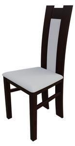 Jedálenská stolička MOVILE 18 - orech / biela ekokoža