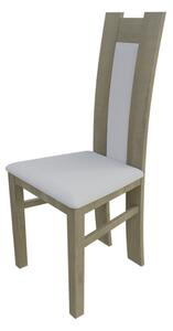 Jedálenská stolička MOVILE 18 - dub sonoma / biela ekokoža
