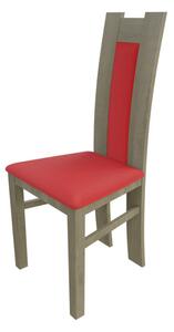 Jedálenská stolička MOVILE 18 - dub sonoma / červená ekokoža