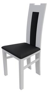 Jedálenská stolička MOVILE 18 - biela / čierna ekokoža