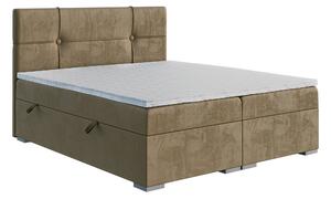 Jednolôžková posteľ Boxspring 120 cm Gal (tmavobéžová) (s matracom a úl. priestorom). Vlastná spoľahlivá doprava až k Vám domov. 1043369