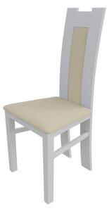 Jedálenská stolička MOVILE 18 - biela / béžová ekokoža