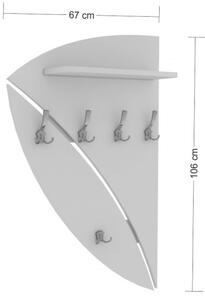 Vešiak na bundy Lemis biely ľavý variant